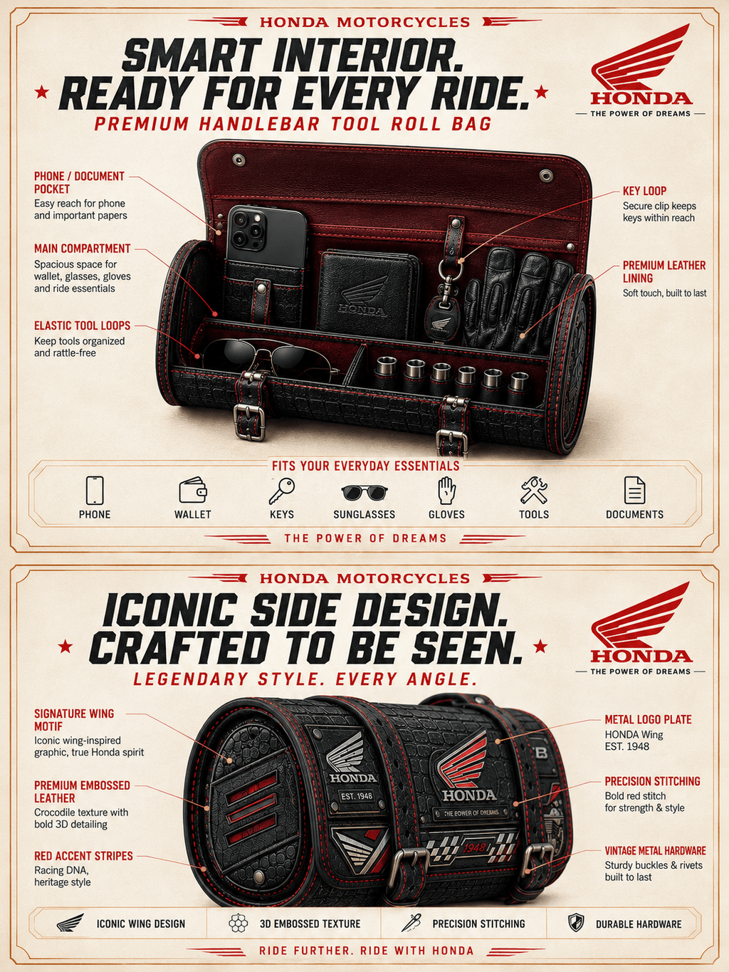 HND Premium Vintage Motorcycle Bag NTNA