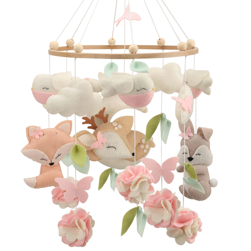 Deer Baby Mobile Girl Nursery Decor Woodland mobile for crib